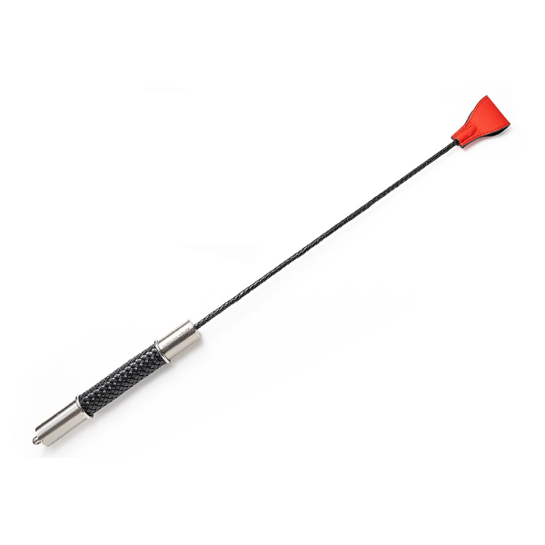Riding Crop Red & Black Leather 75 cm